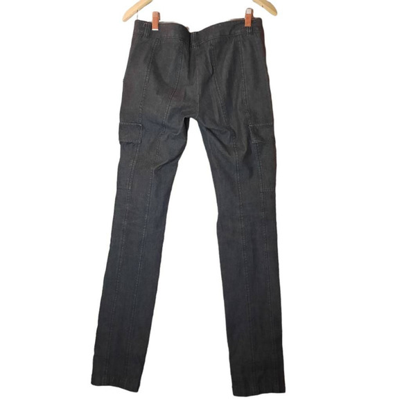 Theory Womens 6 Jeans Tobie D Cargo Pants Mid Rise Flap Pockets Hipster Black - Picture 2 of 7